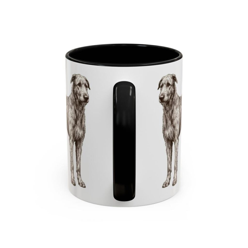 11oz irish wolfhound mug, Black