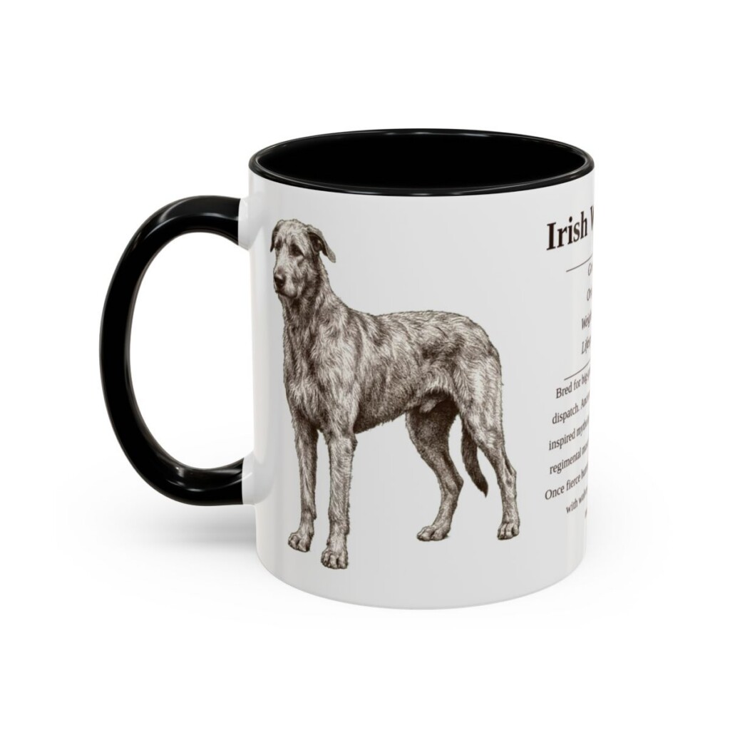 11oz irish wolfhound mug, Black