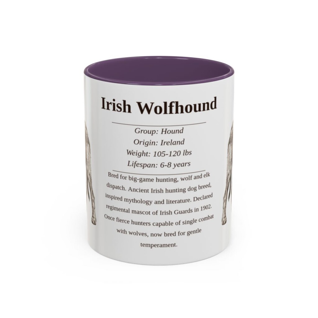 11oz irish wolfhound mug, Purple