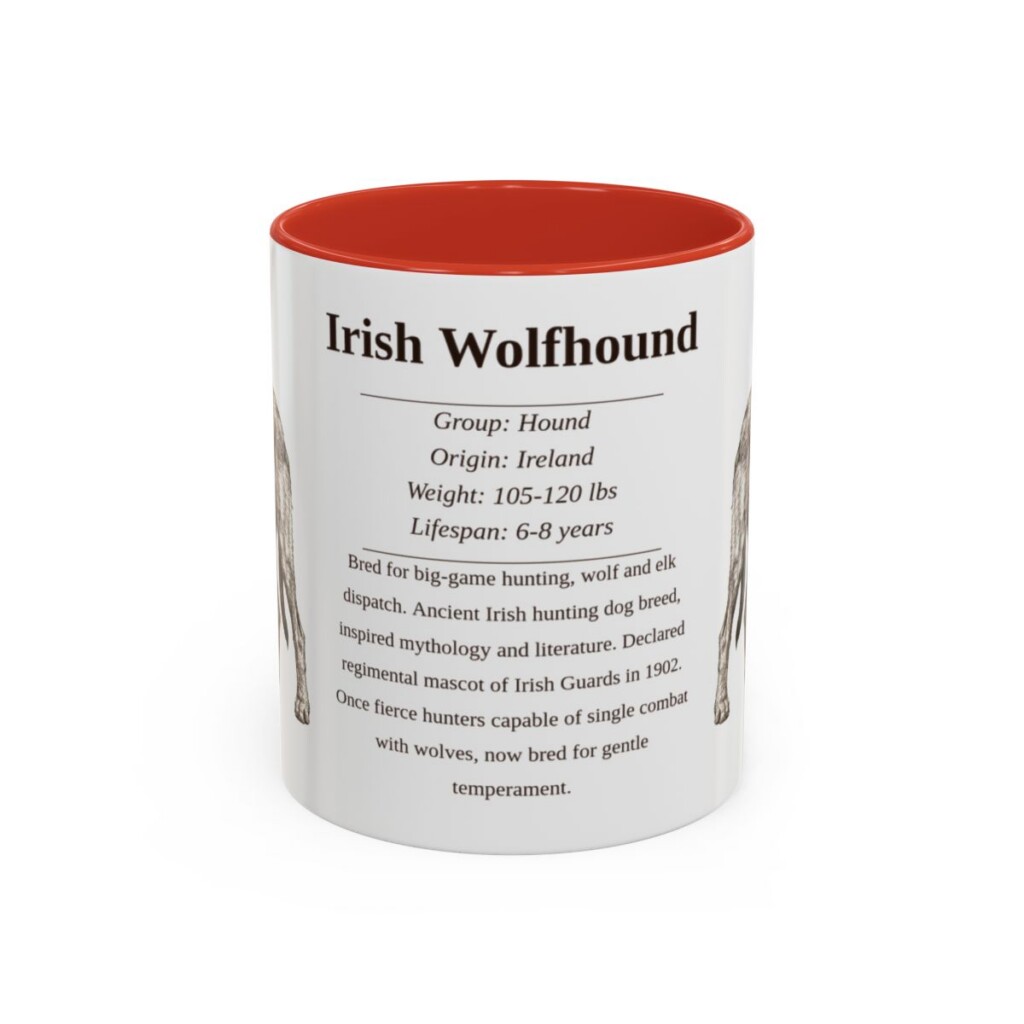 11oz irish wolfhound mug, Red