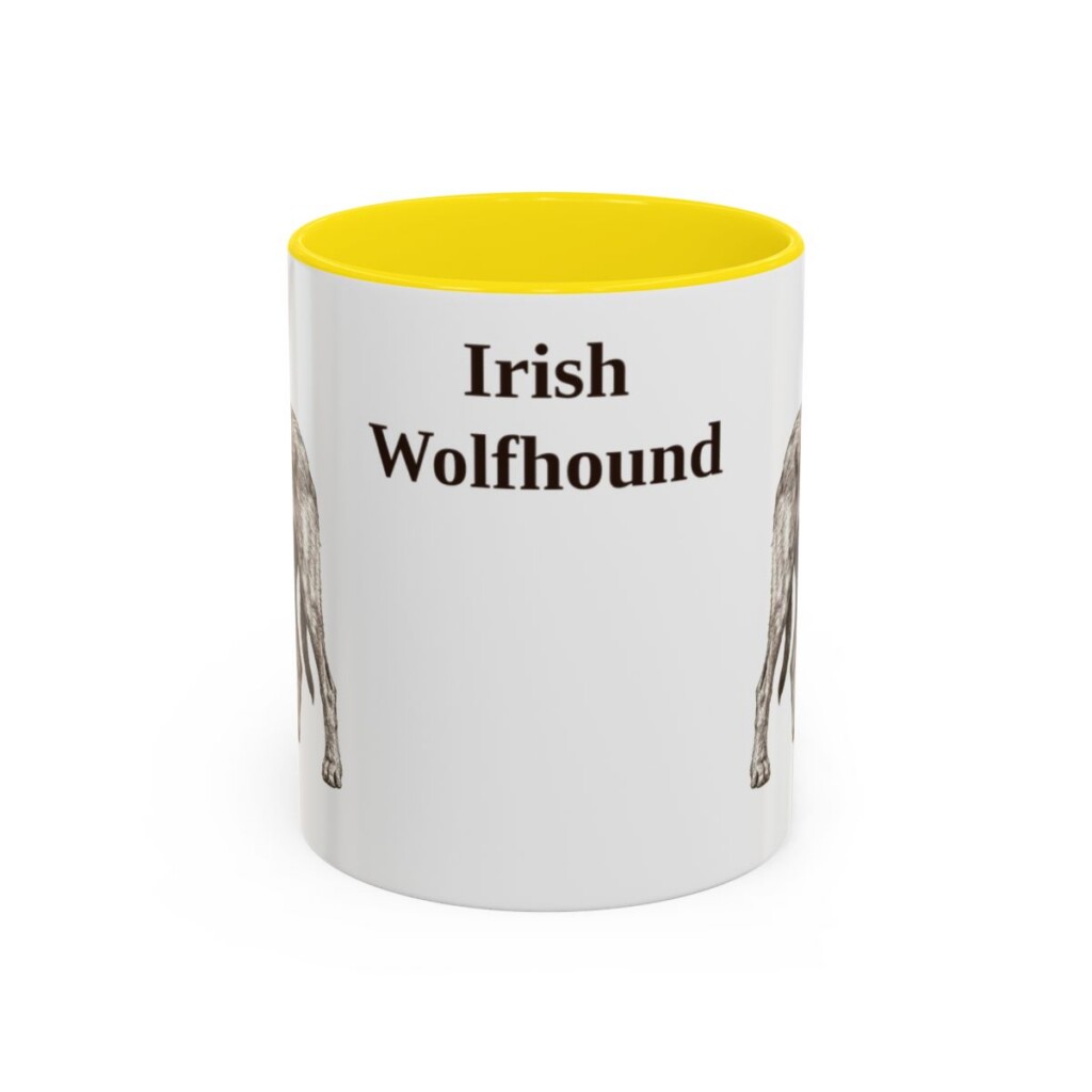 11oz irish wolfhound mug, Yellow