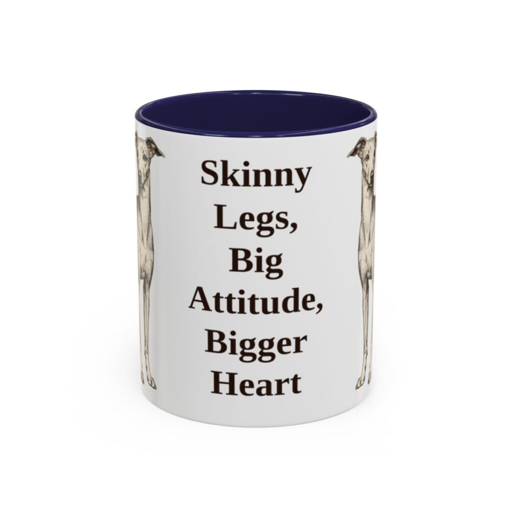 11oz-italian-greyhound-mug-humor-navy 11oz Funny Italian Greyhound Mug, Navy, front view
