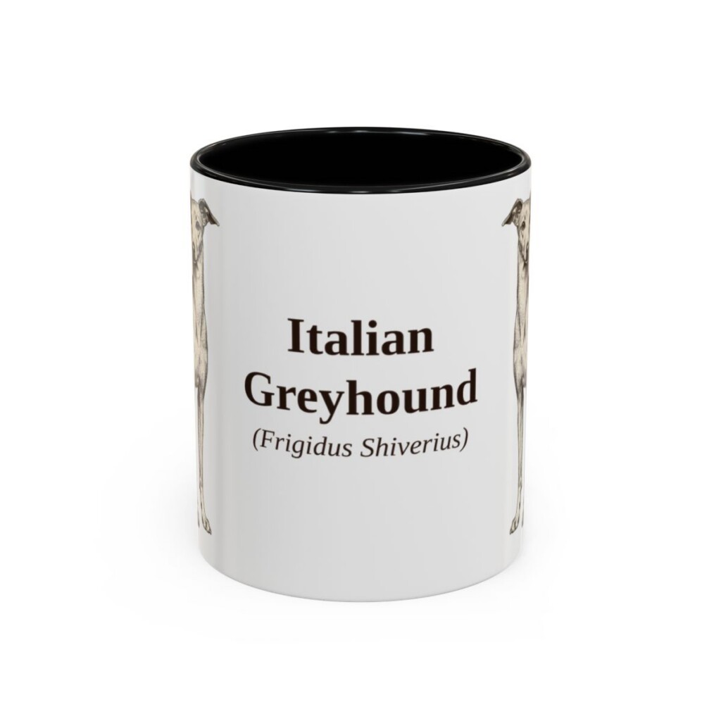11oz-italian-greyhound-mug-latin-black-front 11oz Italian Greyhound Latin Mug, Black, front view