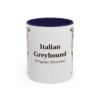 11oz-italian-greyhound-mug-latin-navy 11oz Italian Greyhound Latin Mug, Navy, front view