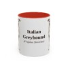 11oz-italian-greyhound-mug-latin-red 11oz Italian Greyhound Latin Mug, Red, front view