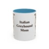 11oz-italian-greyhound-mug-mom-light-blue 11oz Italian Greyhound Dog Mom Mug, Light Blue, front view