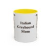 11oz-italian-greyhound-mug-mom-yellow 11oz Italian Greyhound Dog Mom Mug, Yellow, front view