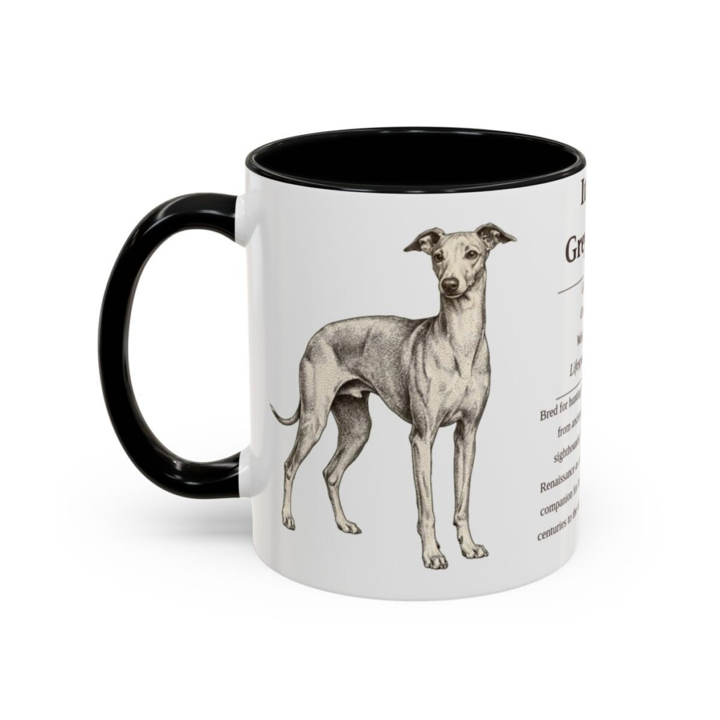 11oz-italian-greyhound-mug-writeup-black-left 11oz Italian Greyhound Mug, Black, left side view