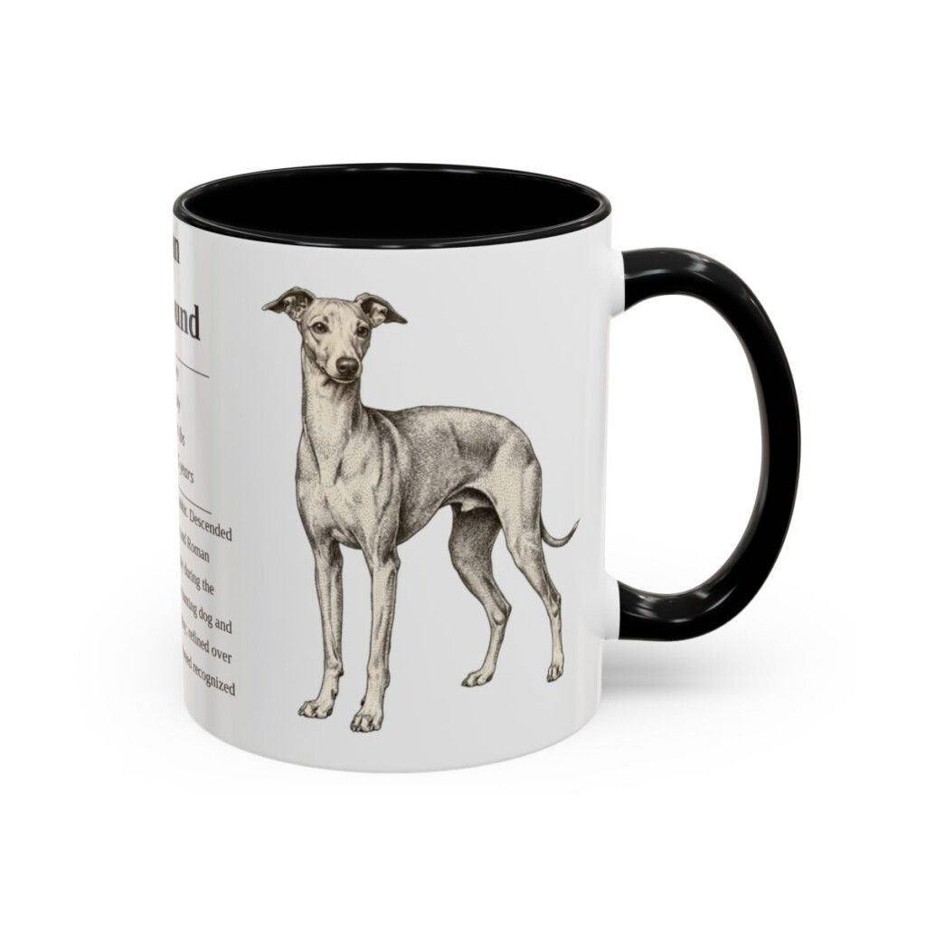 11oz-italian-greyhound-mug-writeup-black-right 11oz Italian Greyhound Mug, Black, right side view