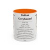 11oz-italian-greyhound-mug-writeup-orange 11oz Italian Greyhound Mug, Orange, front view