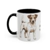 11oz Jack Russell Terrier Mug, Black, left side view