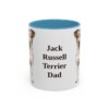 11oz Jack Russell Terrier Dog Dad Mug, Light Blue, front view