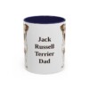 11oz Jack Russell Terrier Dog Dad Mug, Navy, front view