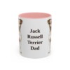 11oz Jack Russell Terrier Dog Dad Mug, Pink, front view