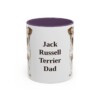 11oz Jack Russell Terrier Dog Dad Mug, Purple, front view