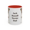 11oz Jack Russell Terrier Dog Dad Mug, Red, front view