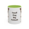 11oz Funny Jack Russell Terrier Mug, Light Green, front view
