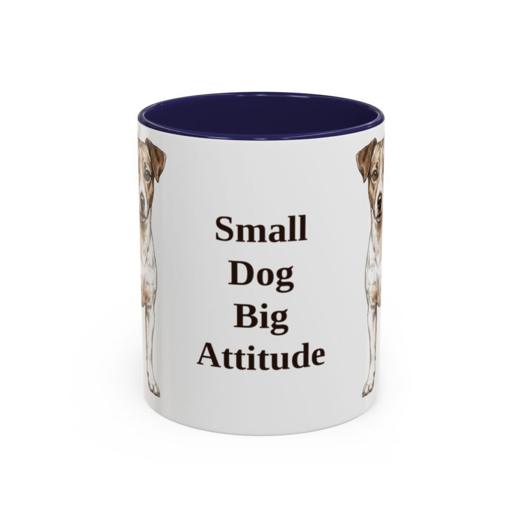11oz Funny Jack Russell Terrier Mug, Navy, front view