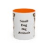 11oz Funny Jack Russell Terrier Mug, Orange, front view