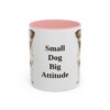 11oz Funny Jack Russell Terrier Mug, Pink, front view