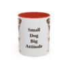 11oz Funny Jack Russell Terrier Mug, Red, front view