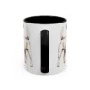 11oz Jack Russell Terrier Latin Mug, Black, back view