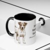 11oz Jack Russell Terrier Latin Mug, Black, lifestyle photo