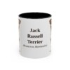 11oz Jack Russell Terrier Latin Mug, Black, front view