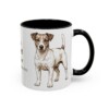 11oz Jack Russell Terrier Latin Mug, Black, right side view