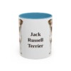 11oz Jack Russell Terrier Mug, Light Blue, front view