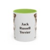 11oz Jack Russell Terrier Mug, Light Green, front view
