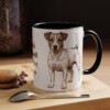 11oz Jack Russell Terrier Dog Mom Mug, Black, lifestyle photo