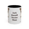 11oz Jack Russell Terrier Dog Mom Mug, Black, front view