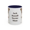 11oz Jack Russell Terrier Dog Mom Mug, Navy, front view