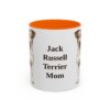 11oz Jack Russell Terrier Dog Mom Mug, Orange, front view