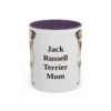 11oz Jack Russell Terrier Dog Mom Mug, Purple, front view