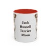 11oz Jack Russell Terrier Dog Mom Mug, Red, front view