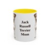 11oz Jack Russell Terrier Dog Mom Mug, Yellow, front view