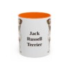 11oz Jack Russell Terrier Mug, Orange, front view