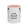 11oz Jack Russell Terrier Mug, Pink, front view