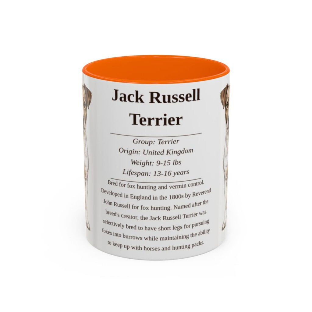 11oz-jack-russell-terrier-mug-writeup-orange 11oz Jack Russell Terrier Mug, Orange, front view