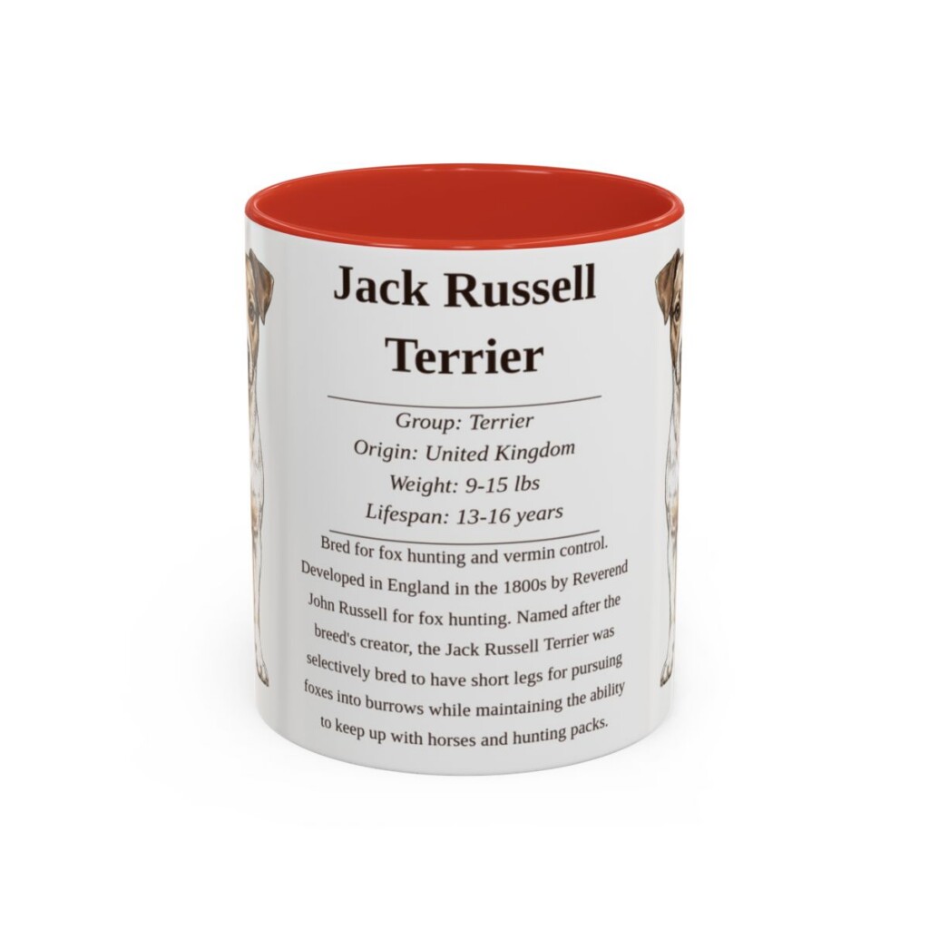 11oz-jack-russell-terrier-mug-writeup-red 11oz Jack Russell Terrier Mug, Red, front view