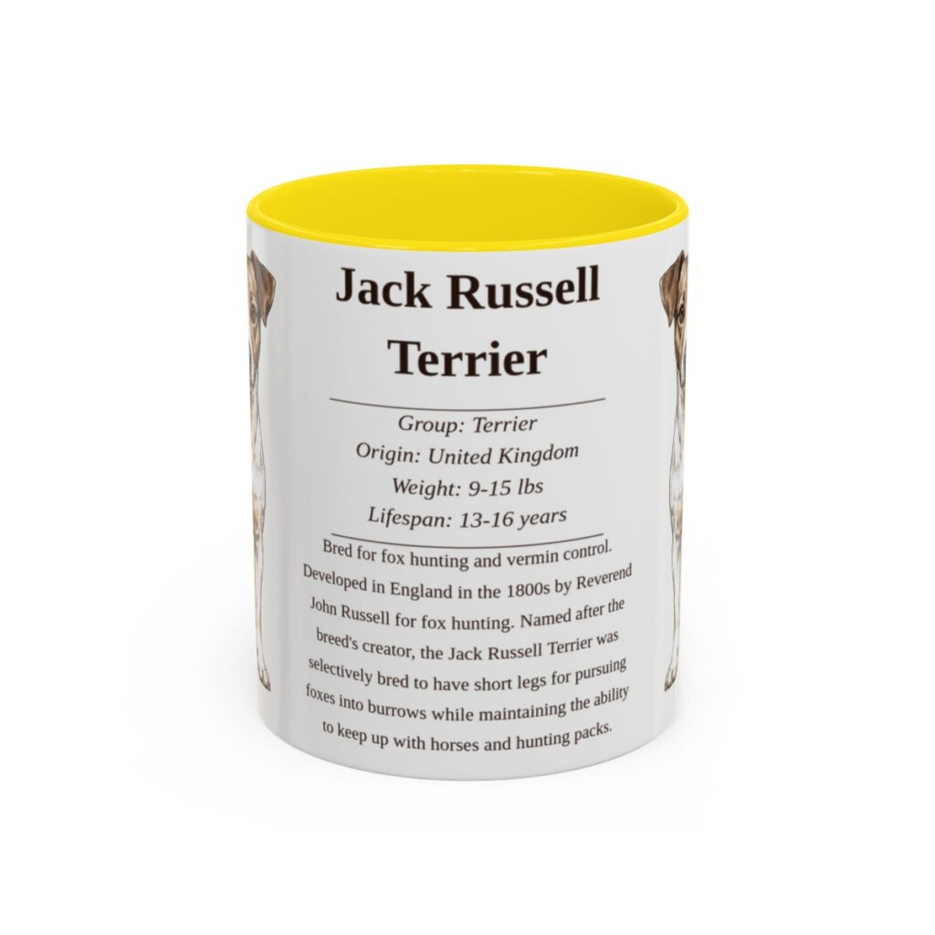 11oz-jack-russell-terrier-mug-writeup-yellow 11oz Jack Russell Terrier Mug, Yellow, front view