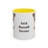 11oz Jack Russell Terrier Mug, Yellow, front view