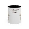 11oz Jackabee Dog Dad Mug, Black, front view