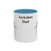 11oz Jackabee Dog Dad Mug, Light Blue, front view