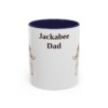 11oz Jackabee Dog Dad Mug, Navy, front view