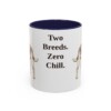 11oz Funny Jackabee Mug, Navy, front view