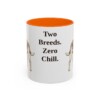 11oz Funny Jackabee Mug, Orange, front view