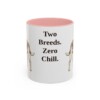 11oz Funny Jackabee Mug, Pink, front view